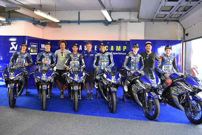 Morbidelli, Jarvis und Uccio Alessio mit den VR46-Camp-Talenten