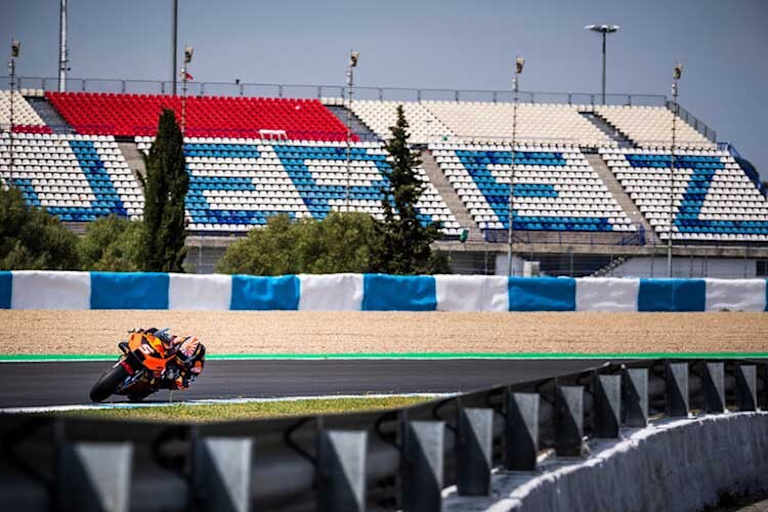 Johann Zarco am Freitag: Da waren die Tribünen in Jerez noch leer