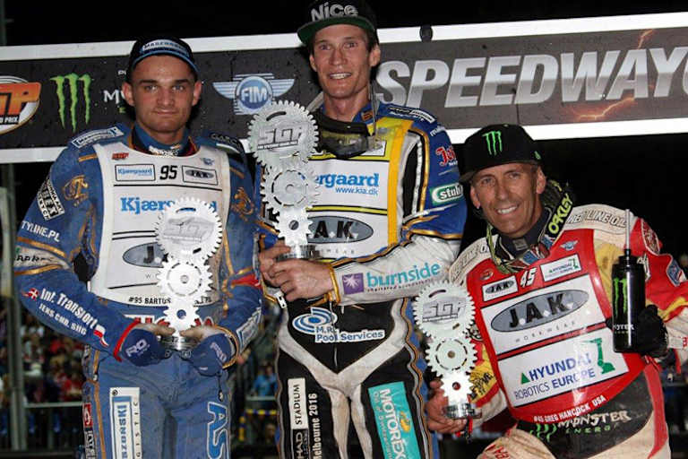 Die Top-3 von Teterow: Bartosz Zmarzlik, Jason Doyle und Greg Hancock