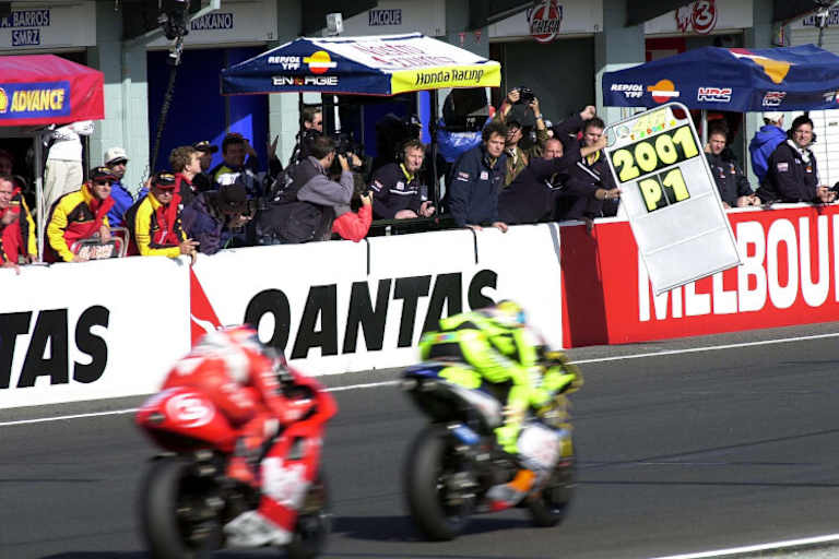 Die WM-Entscheidung auf Phillip Island: Rossi vor Biaggi