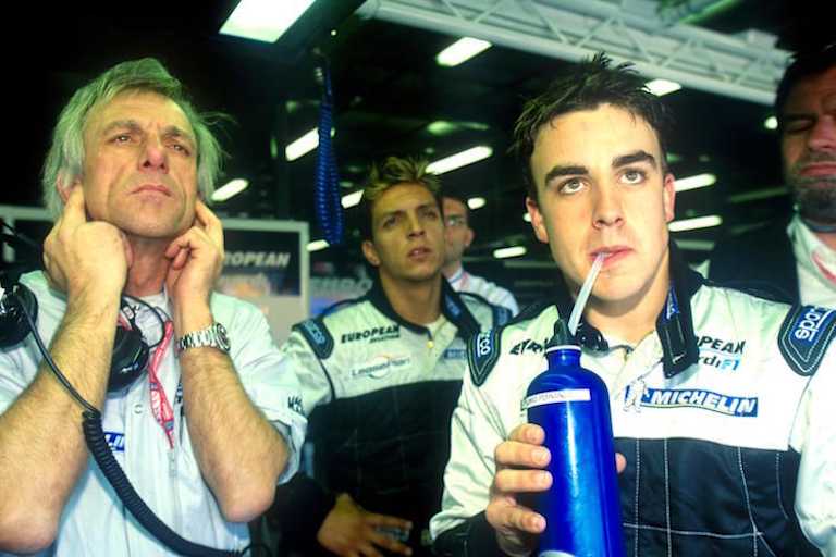 Gustav Brunner (links) und Fernando Alonso (rechts)