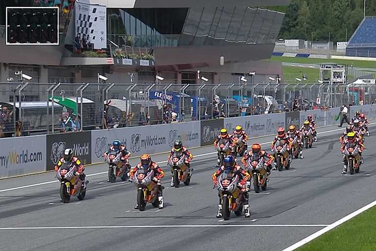 Der spätere Sieger Acosta (37) auf Startplatz 2