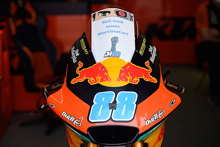 Das Team Red Bull KTM Ajo wünscht Jorge Martin alles Gute