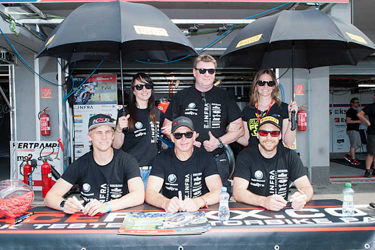 Julian Puffe, Filip Altendorfer und Rico Löwe sorgten für das erste EWC-Podium (vlnr.)