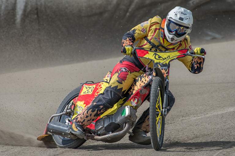 Marcel Dachs beim Speedway-Training in Moorwinkelsdamm