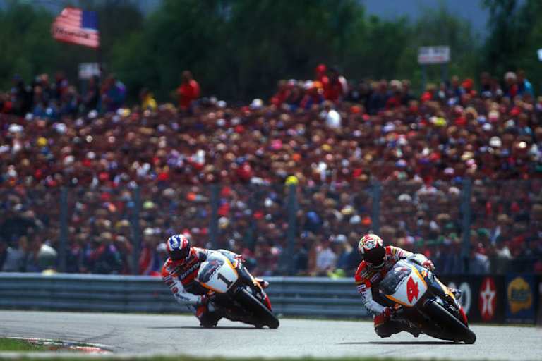 Mick Doohan (1) und Alex Crivillé (4) 1996