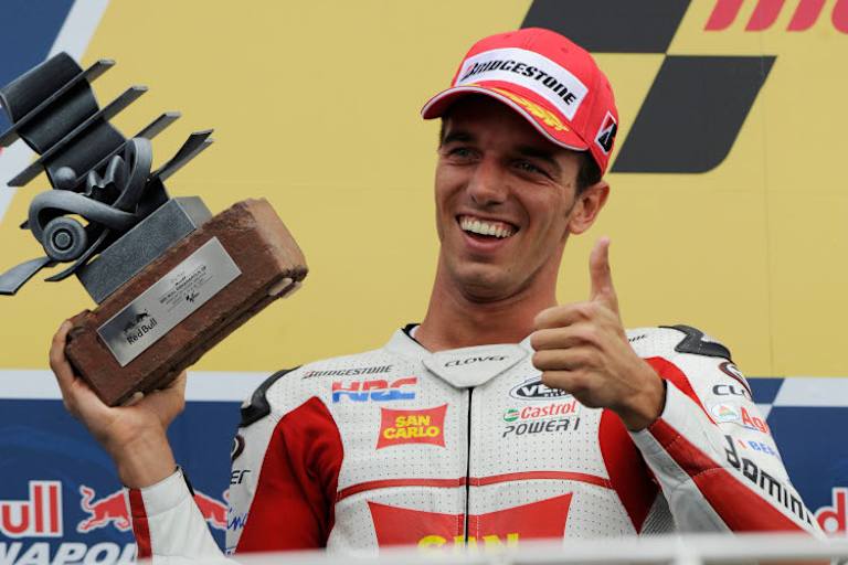2009 in Indianapolis: De Angelis jubelt über Platz 2 
