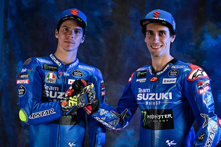 Joan Mir und Alex Rins (re.) bilden auch 2022 das Suzuki-Werksteam