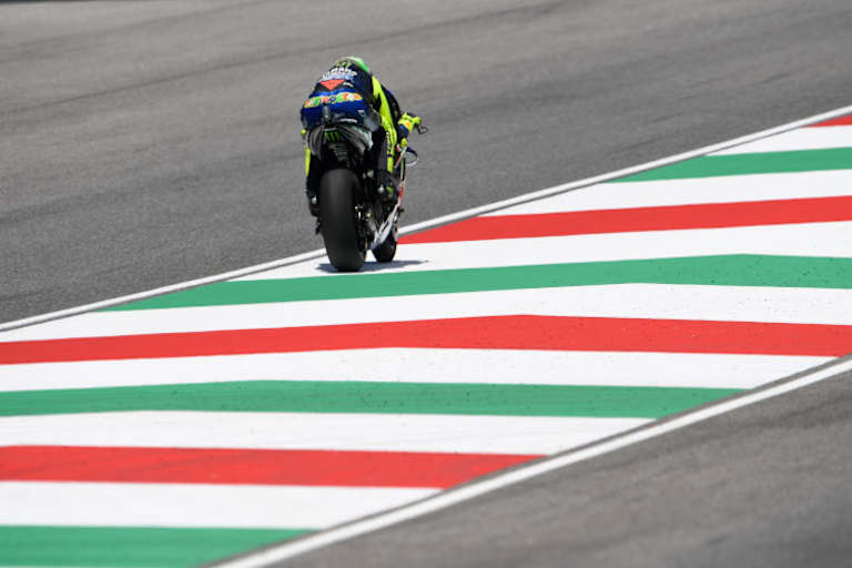Valentino Rossi bei seinem letzten Auftritt als Werksfahrer in Mugello (2019)