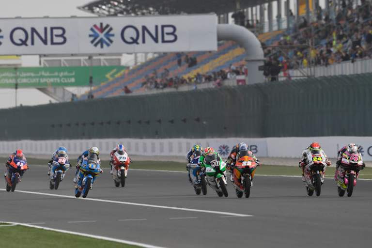 Nicht nur im Rennen liefern sich die Moto3-Asse Windschattenschlachten