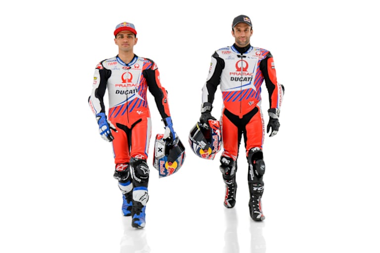 Das Rennleder der Pramac-Fahrer wurde neu designt