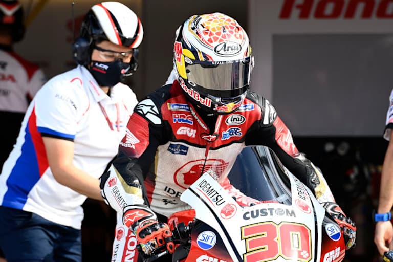 Taka Nakagami sitzt 2021 auf einer aktuellen RC213V
