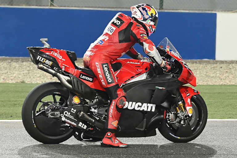 Der Test-Schnellste Jack Miller testet die neue Startvorrichtung