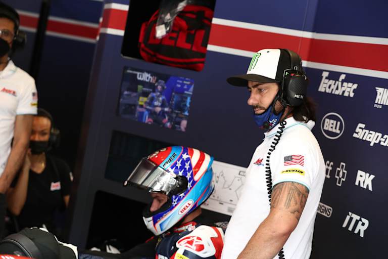 John Hopkins mit seinem Schützling Cameron Beaubier