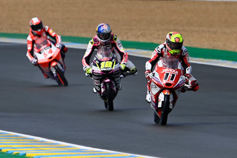 Sergio Garcia vor Filip Salac und Riccardo Rossi