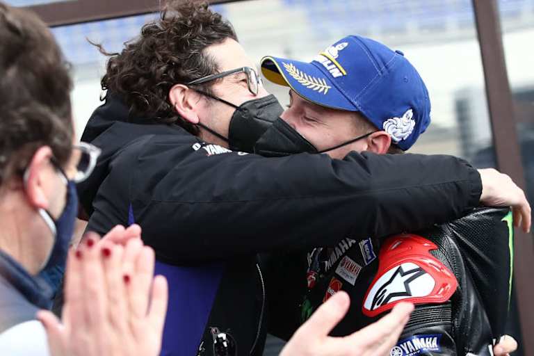 Diego Gubellini und Fabio Quarararo in Jubelpose: Ein gewohntes Bild