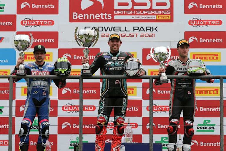 Dauergäste auf dem Podium: Hickman, O'Halloran und Bridewell