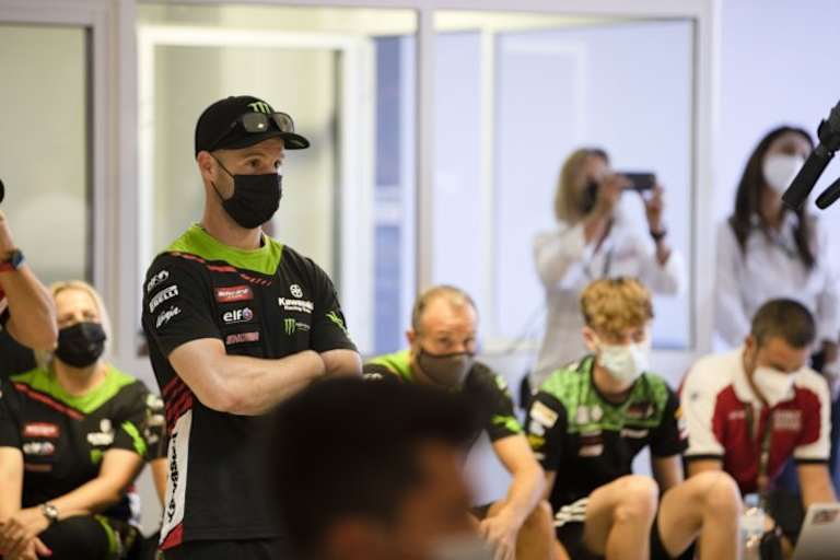 Jonathan Rea zeigte mit seiner Anwesenheit seinen Respekt vor Chaz Davies