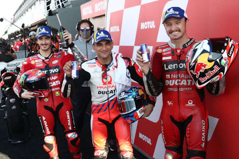 Ducati-Podium in Valencia: Bagnaia vor Martin und Miller