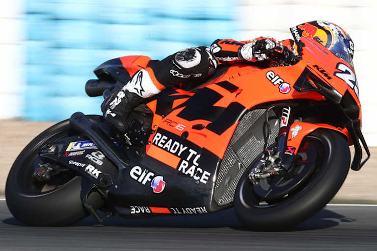 Auf der Strecke gab der Moto2-Aufsteiger eine gute Figur ab