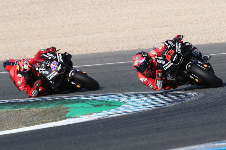 Pecco Bagnaia und Jack Miller beim Jerez-Test