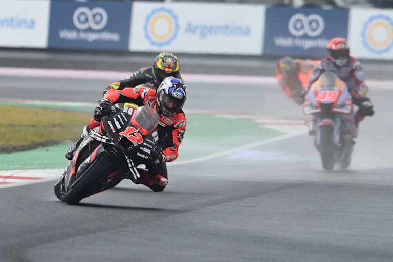 Maverick Viñales vor Luca Marini und Fabio Di Giannantonio