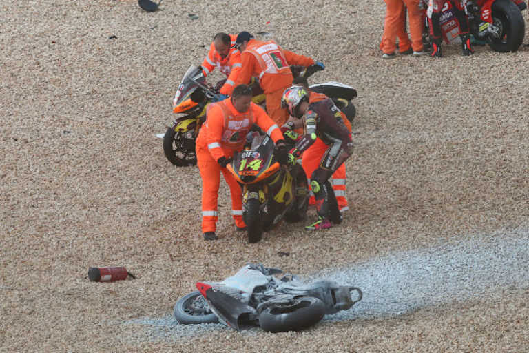 Tony Arbolinos Kalex war nicht mehr in Gang zu bekommen