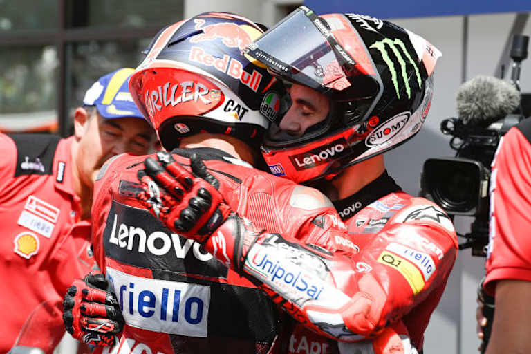Teamkollegen: Jack Miller und Pecco Bagnaia nach der Doppel-Pole