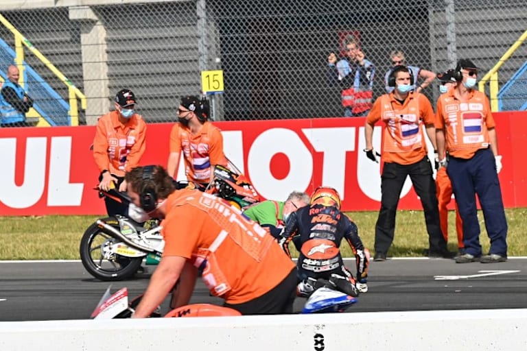 Moto3-Weltmeister Pedro Acosta hatte auch in Assen Glück