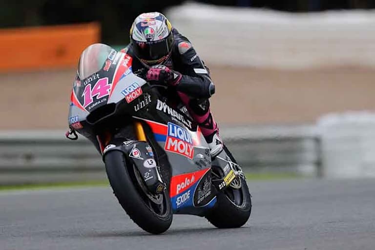 Tony Arbolino auf der Intact-Kalex in Jerez im November