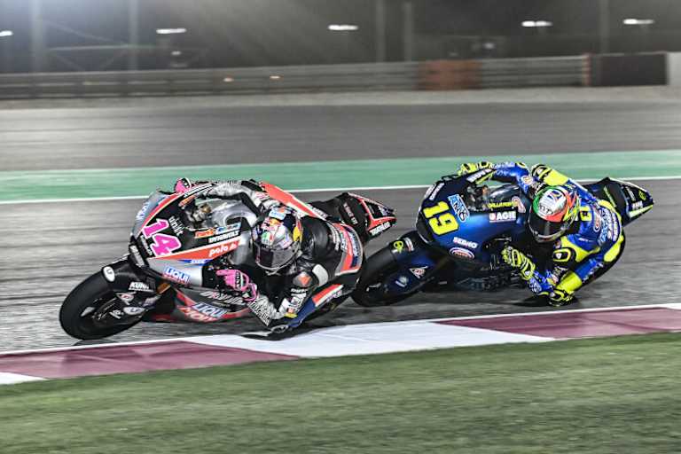 Tony Arbolino gefolgt von Lorenzo Dalla Porta