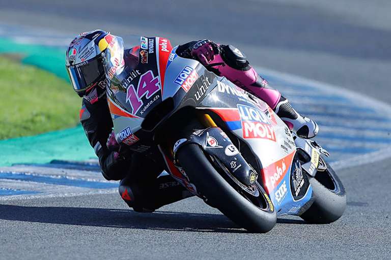 Tony Arbolino beim Moto2-Tast mit Intact in Jerez