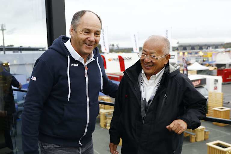 Gerhard Berger mit Masaaki Bandoh