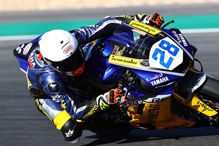 Barros bekam eine Yamaha R6 vom Team Evan Bros