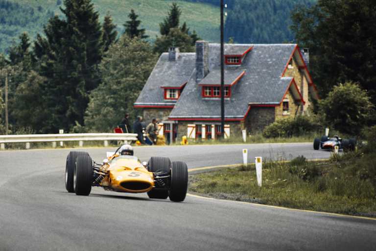 Bruce McLaren in Belgien 1968
