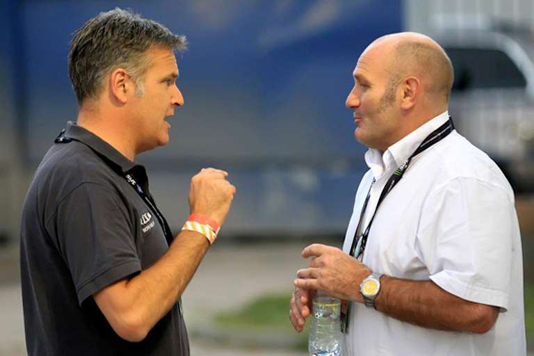 FIM-Bahnsport-Boss Armando Castagna (re.)