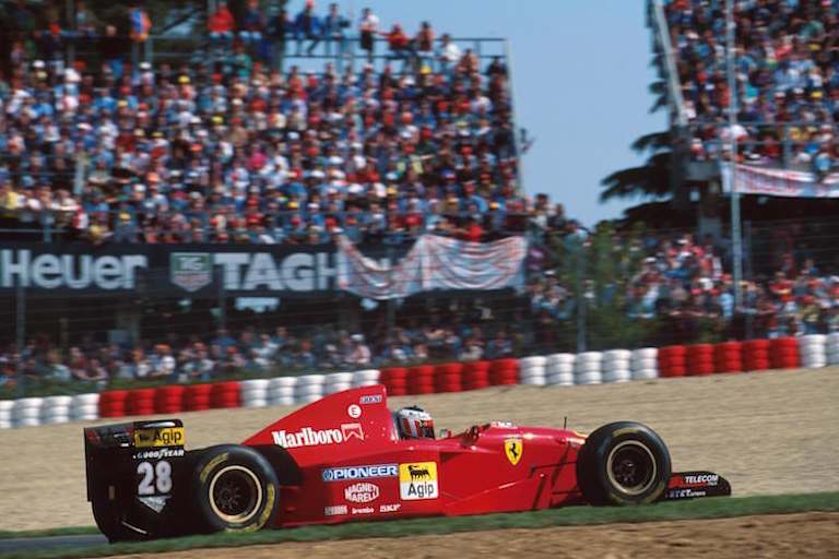 Gerhard Berger 1995 mit Ferrari in Imola