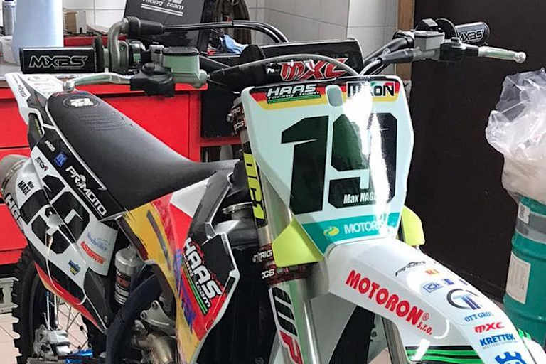 Die Vorderansicht des Motorrades von Max Nagl