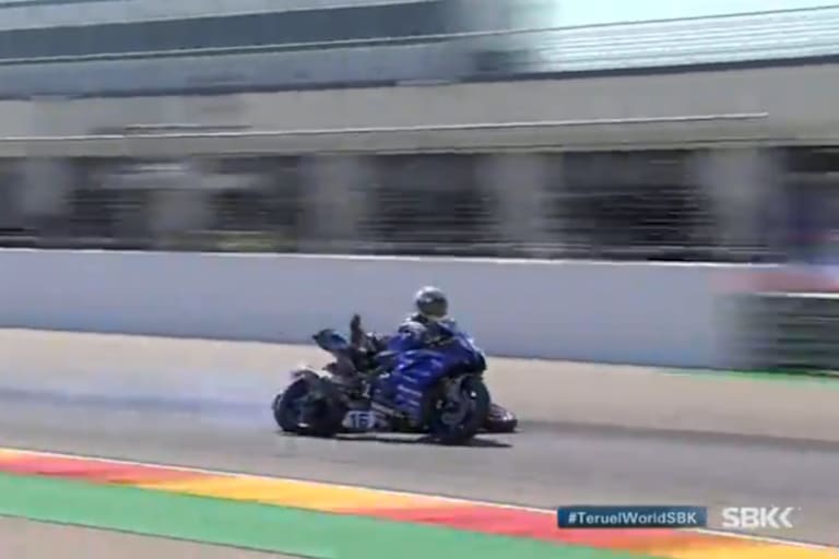 Cluzel wurde wahrscheinlich vom Vorderrad der MV Agusta getroffen