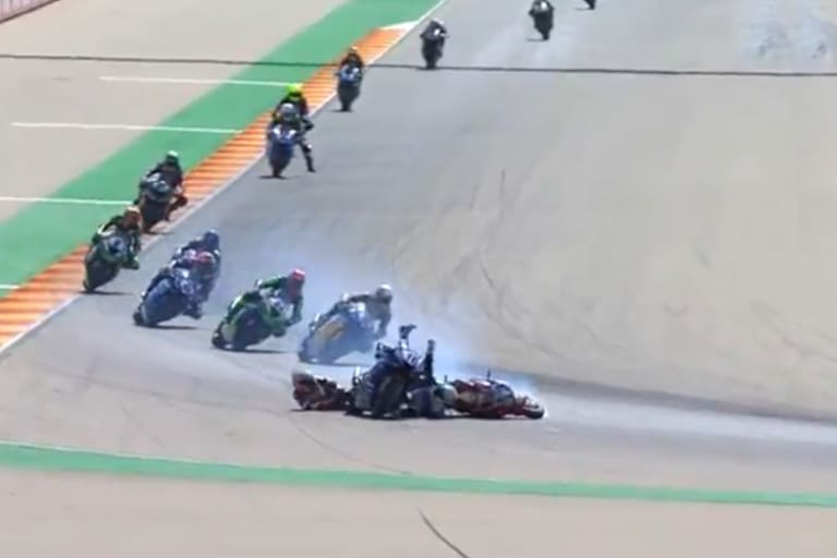 De Rosa und Cluzel stürzten