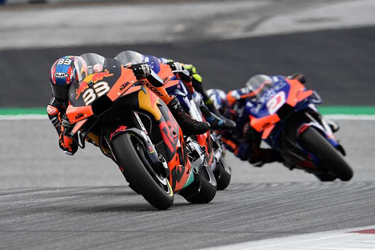 Das KTM-Trio: Brad Binder (33) vor Oliveira und Lecuona