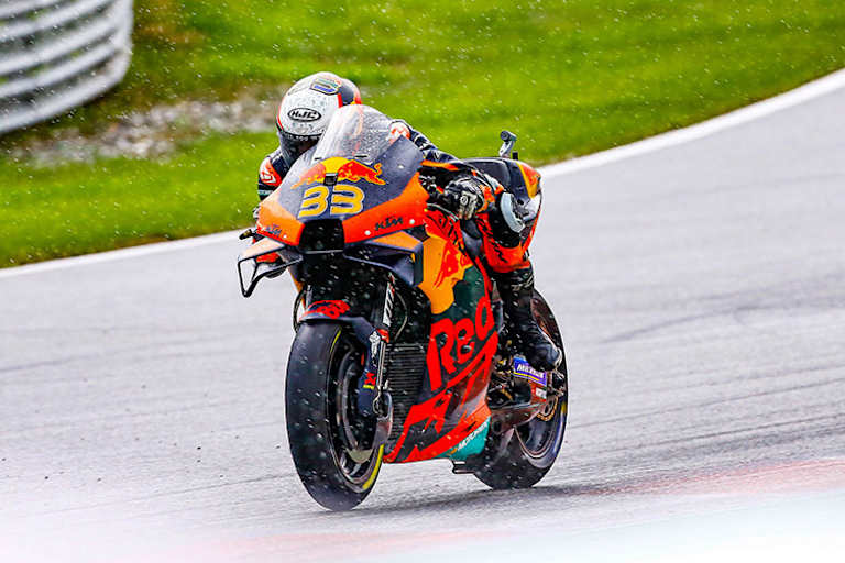 Mit Slicks im strömenden Regen: Sieger Brad Binder