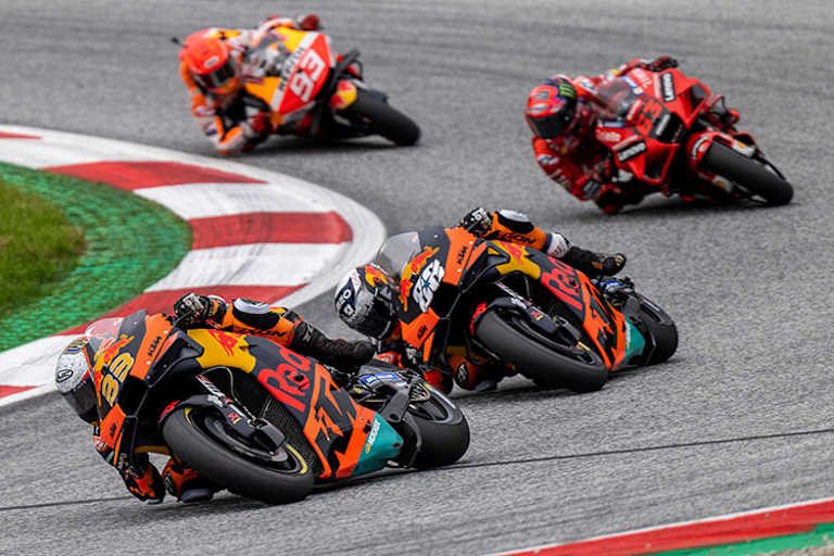 Spielberg-GP: Brad Binder (33) vor Oliveira (88), Bagnaia und Marc Márque 