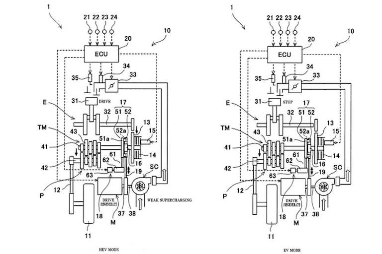Aus den Patentzeichnungen lässt sich die Funktionsweise der E-Boost-Technologie herauslesen
