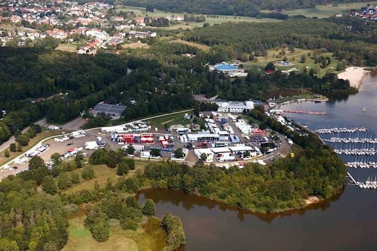 Der zentrale Servicepark am Bostalsee