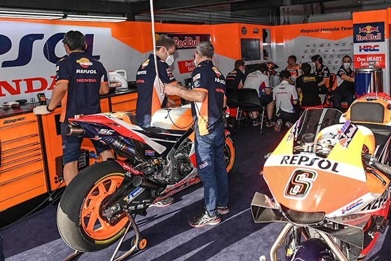 Die Repsol-Honda-Box von Stefan Bradl