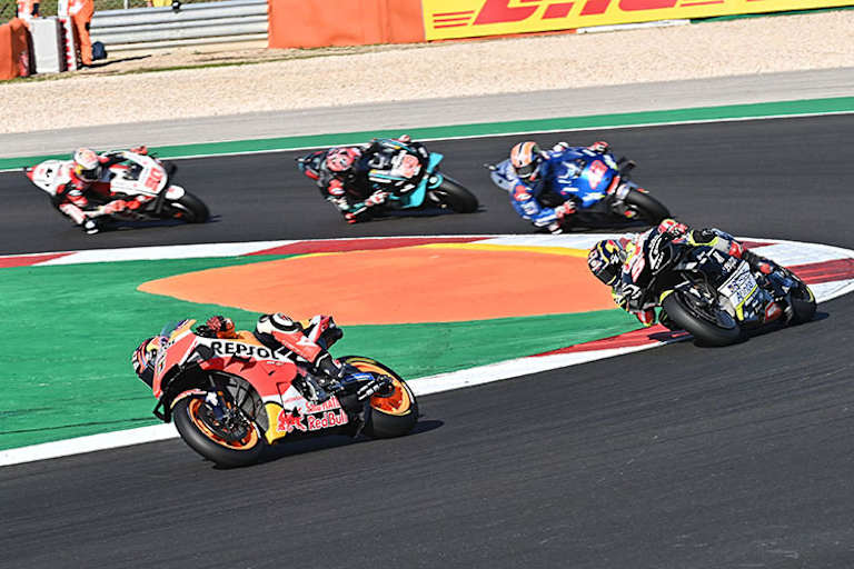Im Rennen: Stefan Bradl (6) vor Zarco, Rins, Quartararo und Nakagami