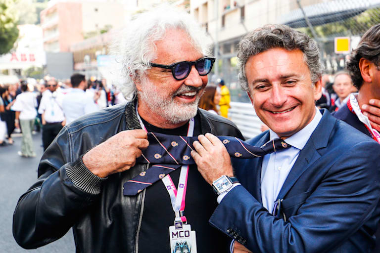 Flavio Briatore in Monaco 2019 mit Alejandro Agag