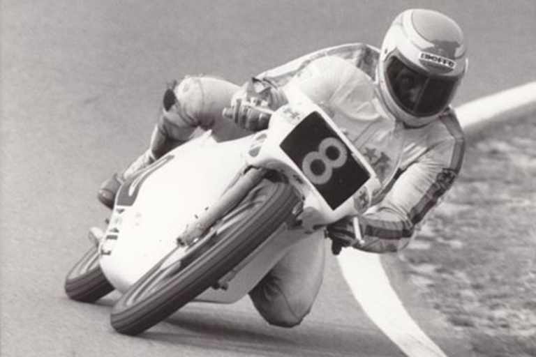 Einer der besten 125-ccm-Privatfahrer Pehr Bam Carslon