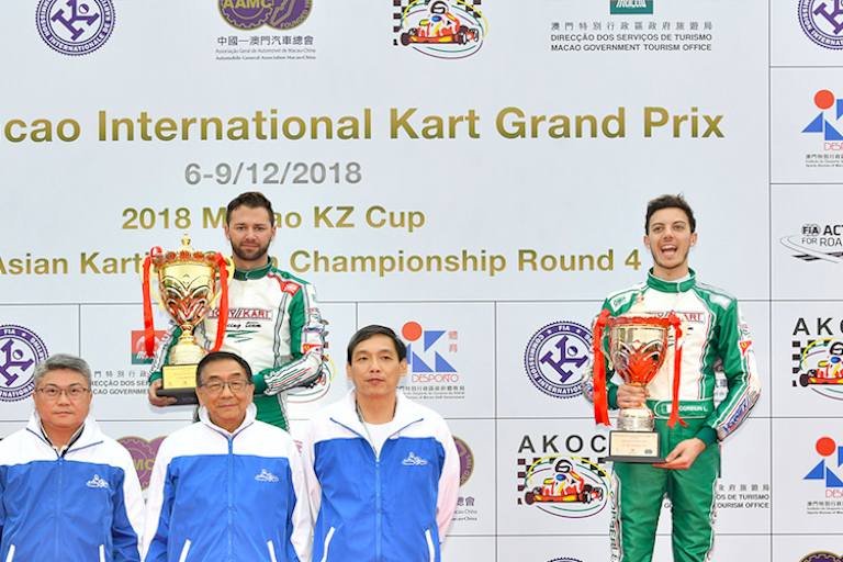 Luca Corberi (rechts) war ein erfolgreicher Kartfahrer